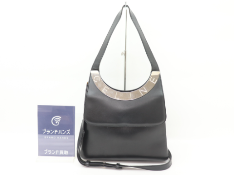 セリーヌ レザー ショルダーバッグ