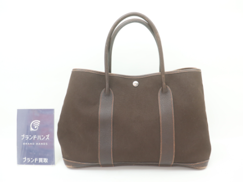 エルメス ガーデンパーティPM トワルオフィシエ ブラック ▢I刻印
