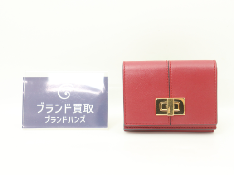 フェンディ ピーカブー レザー レッド