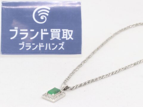 エメラルド Pt850 エメラルド ダイヤモンド ネックレス