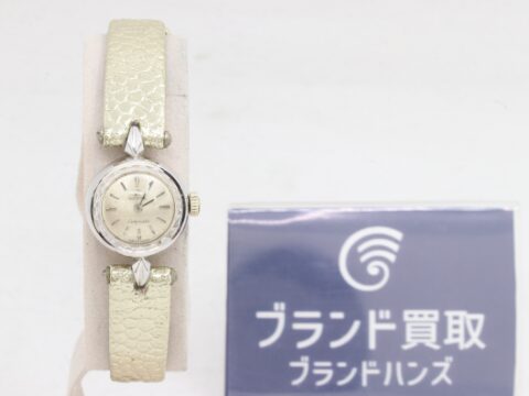 オメガ レディマチック カットガラス K14 社外ベルト AT