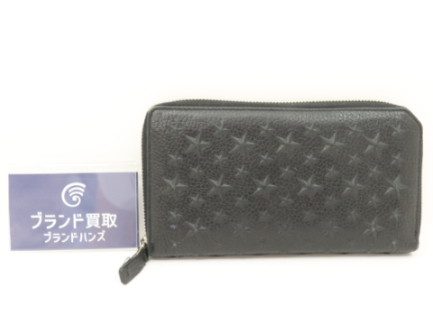 ジミーチュウ レザー ラウンドファスナー 長財布