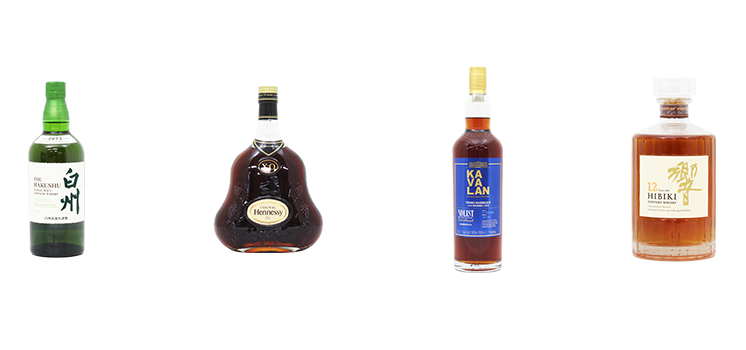 ブランドお酒ヘネシーブランデー-白州ウイスキー-響ウイスキー