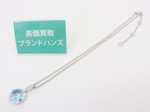 ブルガリ 750WG パレンテシ トパーズ ネックレス 17.7g