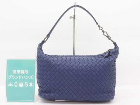 ボッテガ イントレチャート ショルダーバッグ ブルー