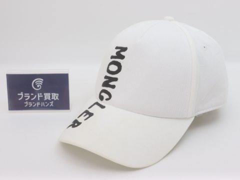 モンクレール ロゴ ベースボールキャップ ホワイト