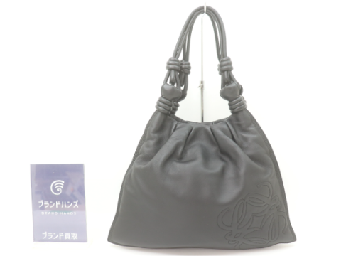 ロエベ アナグラム ハンドバッグ ナッパレザー ブラック