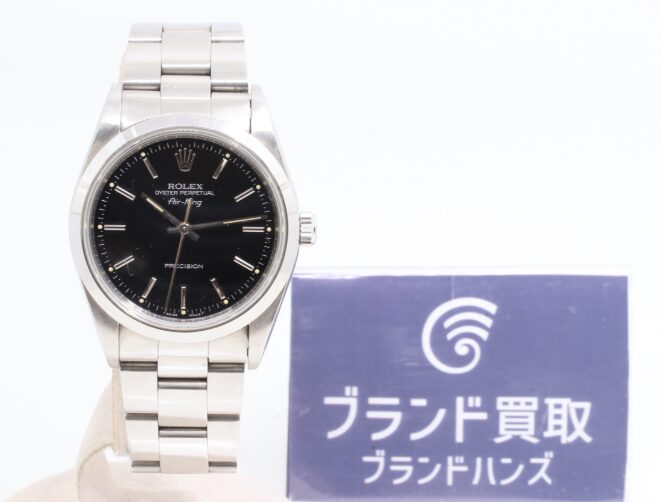 ロレックス エアキング 14000 W番 黒文字盤 SS 自動巻き