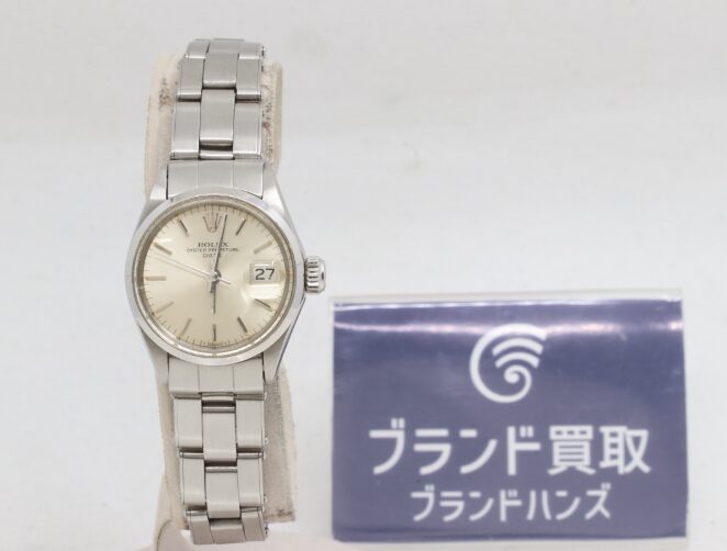 ロレックス オイスターパーペチュアルデイト 6516 AT SS シルバー文字盤