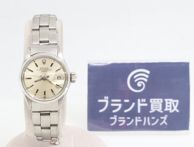 ロレックス オイスターパーペチュアルデイト 6516 シルバー文字盤 24番台 SS 自動巻き