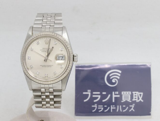 ロレックス デイトジャスト 16234G L番 SS×WG シルバー文字盤 自動巻き