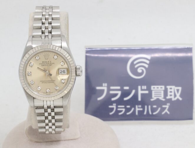 ロレックス デイトジャスト 69174G SS×WG シルバー文字盤 自動巻き