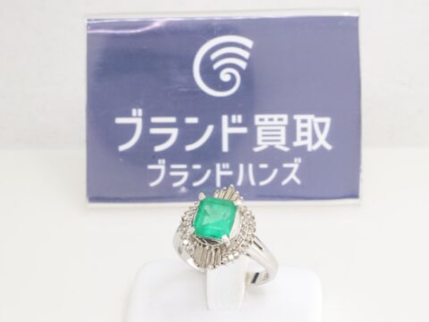 エメラルド Pt900 E2.26ct D0.56ct リング 9.7g