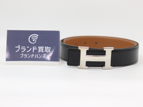 エルメス Hベルト シルバーバックル ▢C刻99年 サイズ75