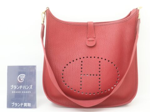 エルメス エブリン1 GM フィヨルド レッド ▢F刻印