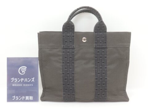 エルメス エールライン PM キャンバス グレー