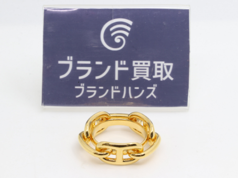 エルメス シェーヌダンクル スカーフリング GP ゴールド
