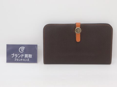 エルメス ドゴンGM トゴ ブラウン オレンジ