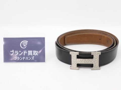 エルメス マルトレ コンスタンス シルバー レザー ブラック