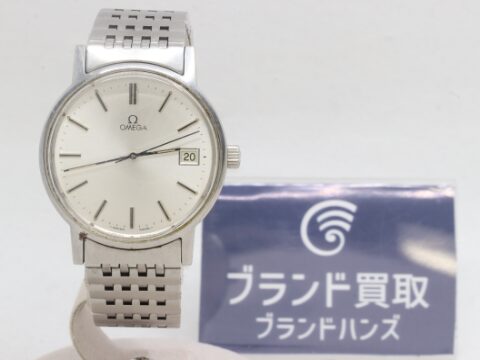 オメガ シルバー文字盤 手巻き SS