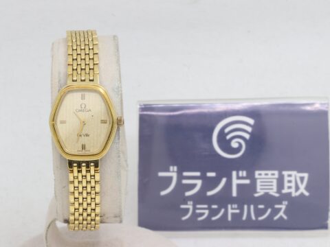 オメガ デヴィル アイボリー 文字盤 QZ レディース