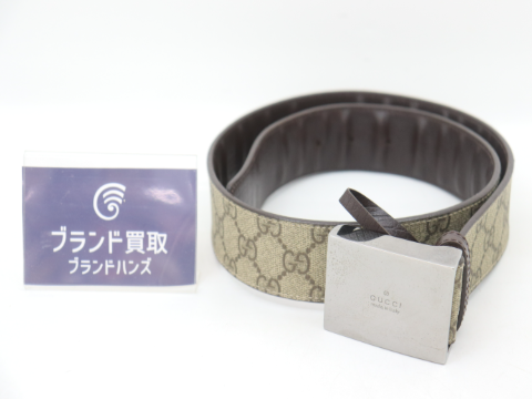 グッチ GGスプリーム シルバーバックル ベルト