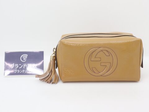 グッチ ソーホー パンテトレザー ベージュ フリンジ