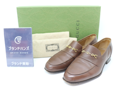 グッチ ホースビット レザー ローファー