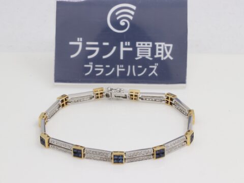 サファイア 750 S3.11ct D0.6ct ブレスレット