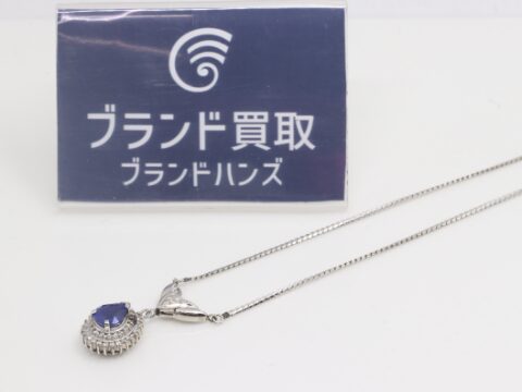 サファイア S1.44ct D0.28ct ネックレス
