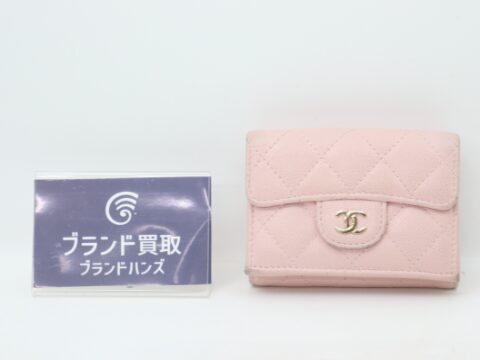 シャネル キャビアスキン タイムクラシック 三つ折り財布