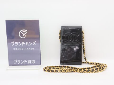 シャネル ココマーク チェーンショルダー パテントレザー ブラック