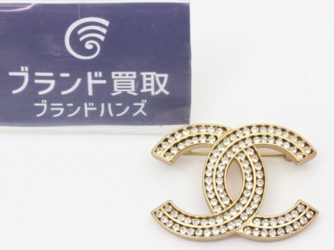シャネル ココマーク ラインストーン ブローチ A21C