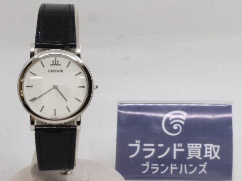 セイコー クレドール シグノ PT革ベルト 8J80-0AB0 白文字盤