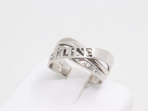 セリーヌ PT900 ダイヤリング D0.05ct 8.27g