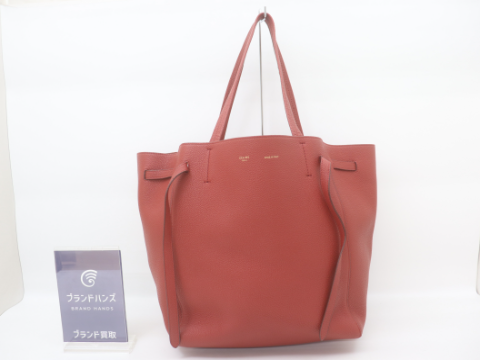 セリーヌ カバ ファントム レザー レッド