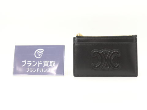 セリーヌ キュイルトリオンフ レザー ブラック