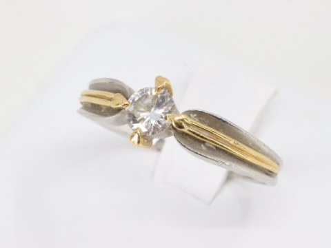 ダイヤモンド D0.323ct PT900 K18 リング