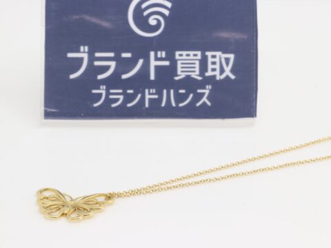 ティファニー 750YG バタフライ ネックレス 3.2g