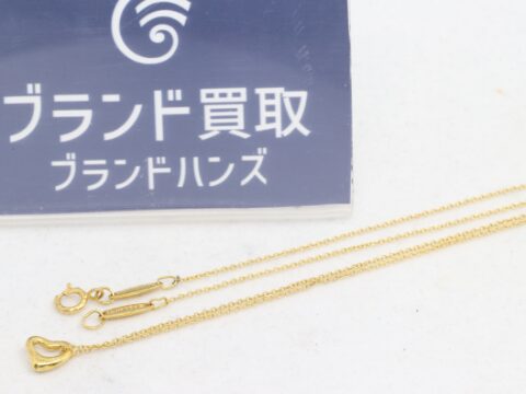 ティファニー K18 オープンハート ネックレス 1.61g