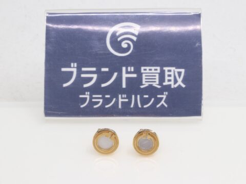 ティファニー K18PG T TWO サークル シェル ピアス
