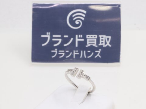 ティファニー K18WG Tワイヤー ダイヤリング