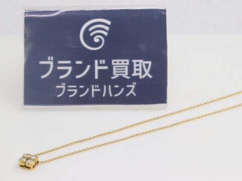 ティファニー K18YG ベゼルセット ダイヤネックレス