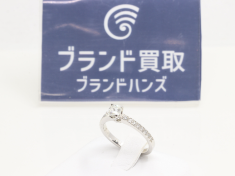 ティファニー ノヴォ PT950 ダイヤリング D0.39ct H-VVS1 スクエアクッション 3.7g