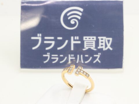 ティファニーK18Tワイヤーダイヤリング