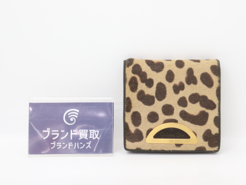 ディオール ハラコ レオパード 財布