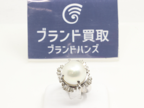パール PT900 メレダイヤ リング