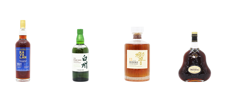 ブランドお酒ヘネシーブランデー-響ウイスキー-白州ウイスキー