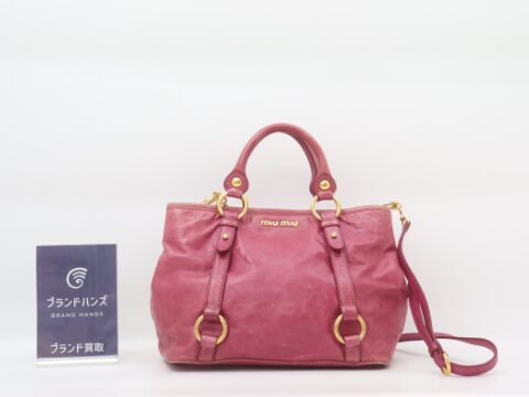 ミュウミュウ レザー 2WAYバッグ