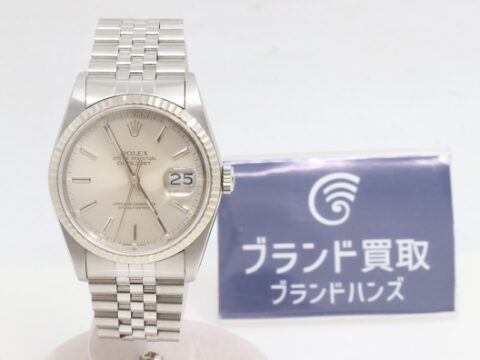 ロレックス デイトジャスト 16234 R番 SS WG AT シルバー文字盤